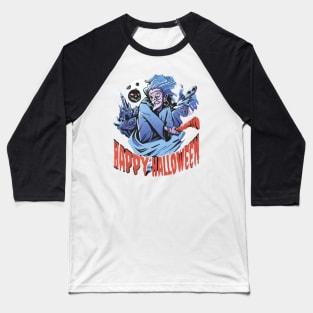Scary Halloween Witch Baseball T-Shirt